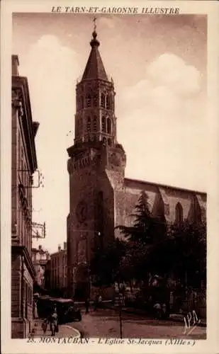 Ak Montauban Tarn et Garonne, L'Eglise St-Jarques
