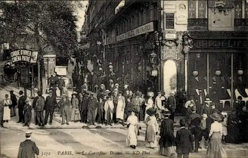 Ak Paris IX, Carrefour Drouot