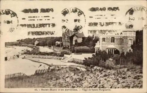 Ak Saint Marc sur Mer Saint Nazaire Loire Atlantique, Strand Sainte Marguerite