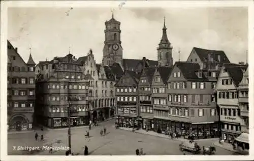 Ak Stuttgart in Württemberg, Marktplatz