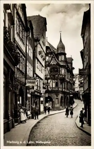 Ak Marburg an der Lahn, Wettergasse