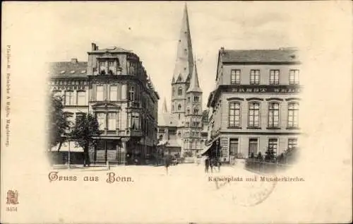 Ak Bonn, Kaiserplatz und Münsterkirche