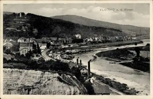 Ak Vlotho an der Weser, Panorama