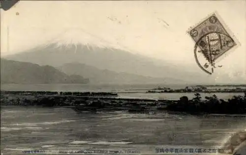 Ak Japan, Blick zum Fujiyama