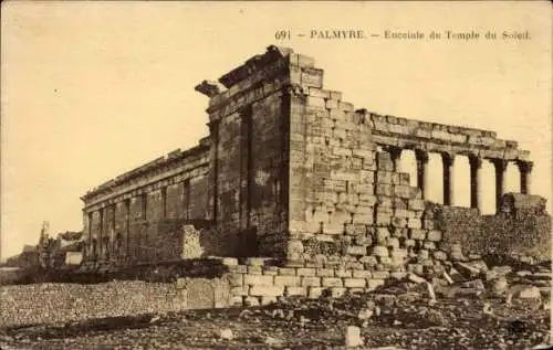 Ak Palmyra Syrien, Enceinte du Temple du Soleil, Sonnentempel, Ruinen