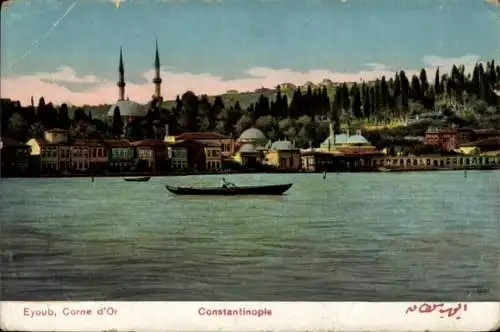 Ak Konstantinopel Istanbul Türkei, Wasserblick zur Stadt, Eyoub, Corne d'Or