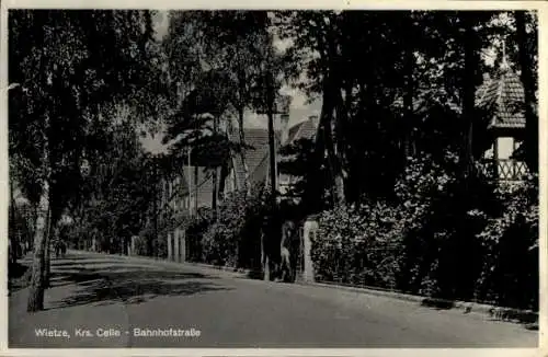 Ak Wietze in der Lüneburger Heide, Bahnhofstraße