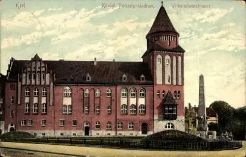 Ak Kiel, Königliches Polizeipräsidium, Wilhelminenstraße