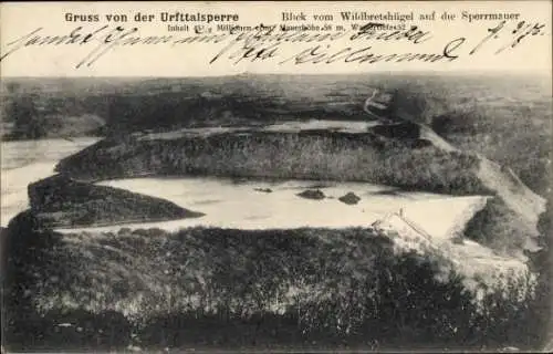 Ak Gemünd Schleiden in der Eifel, Urft-Talsperre, Blick vom Wildbretshügel