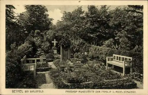 Ak Bethel Bielefeld in Nordrhein Westfalen, Friedhof, Ruhestätte der Familie v. Bodelschwingh