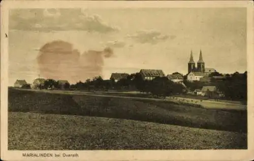 Ak Marialinden Overath im Bergischen Land, Gesamtansicht, Kirche