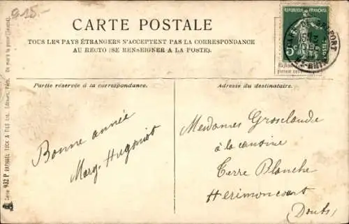 Präge Ak Glückwunsch Neujahr, Fünf Katzen