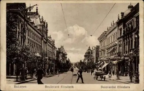 Ak București Bukarest Rumänien, Bulevardul Elisabeta