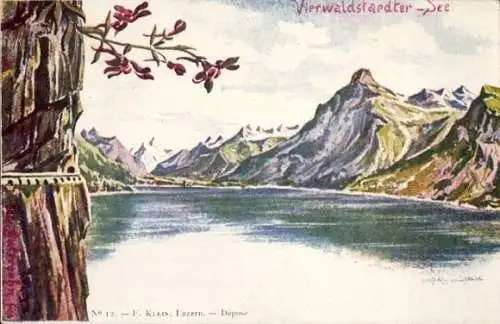 Künstler Ak Kanton Uri, Vierwaldstättersee