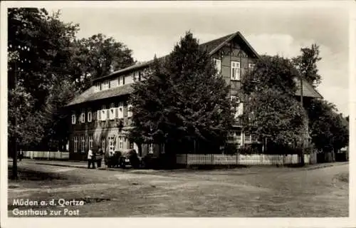 Ak Müden an der Örtze Faßberg Lüneburger Heide, Gasthaus zur Post