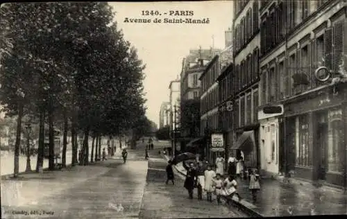 Ak Paris XII Reuilly, Avenue de Saint Mandé