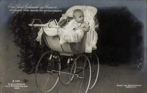 Ak Prinz Louis Ferdinand von Preußen, Kinderwagen