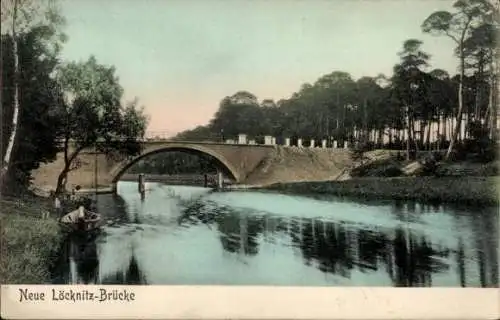 Ak Woltersdorf bei Berlin, neue Löcknitz-Brücke