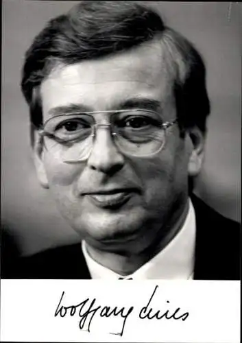 Ak Politiker Wolfgang Knies, Portrait, CDU, Autogramm