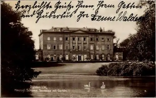 Ak Dülmen im Münsterland Westfalen, Herzogliches Schloss, Terrasse, Garten
