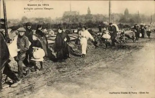 Ak Nieuport Lothringen Meurthe et Moselle, Flüchtlinge, Kriegsflüchtlinge, I WK