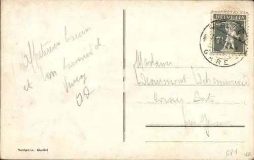 Ak Vevey, Kanton Waadt, Blick auf die Stadt und den Mont Pélerin