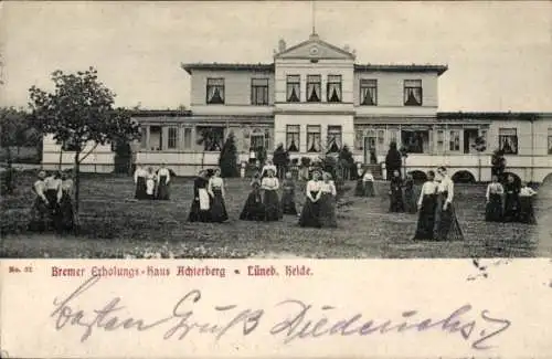 Ak Bergen in der Lüneburger Heide, Bremer Erholungshaus Achterberg