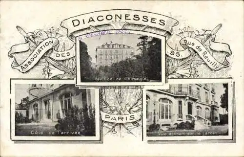 Ak Paris XII Reuilly, Rue de Reuilly, Diakonissenvereinigung, Pavillon