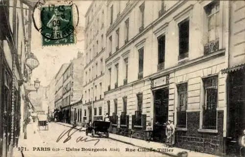 Ak Paris XII Reuilly, Bourgeois Factory, Rue Claude Tillier