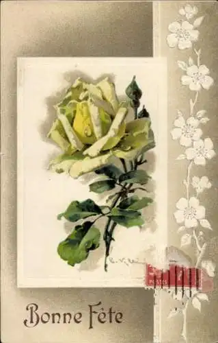 Präge Künstler Ak Klein, Catharina, gelbe Rose