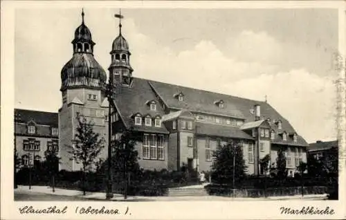 Ak Clausthal Zellerfeld im Oberharz, Marktkirche