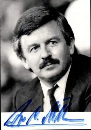 Ak Politiker Jürgen W. Möllemann, Bundesminister für Wirtschaft, Portrait, Autogramm