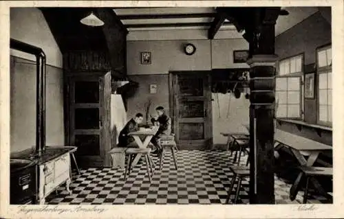 Ak Arnsberg im Sauerland Westfalen, Jugendherberge Die Glucke, Küche