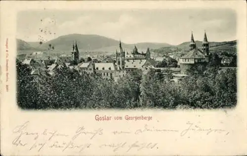 Ak Goslar am Harz, Totalansicht, Blick vom Georgenberge