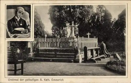 Ak Dülmen im Münsterland Westfalen, Grabmal der gottseligen A. Kath. Emmerich