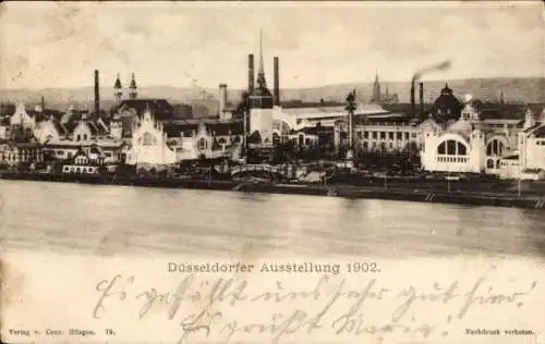 Ak Düsseldorf am Rhein, Industrie und Gewerbeausstellung 1902, Ausstellungsgelände