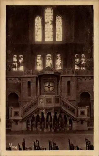 Ak Paris XVIII. Montmartre, Basilika Sacré-Coeur, Innenraum, Kanzel