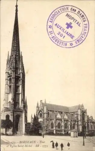 Ak Bordeaux Gironde, Kirche Saint-Michel