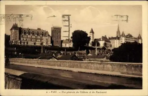 Ak Pau Pyrénées-Atlantiques, Schloss, Parlament