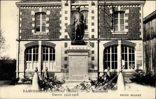 Ak Dampierre le Chateau Marne, Kriegerdenkmal 1914-1918