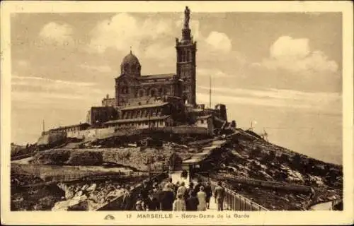 Ak Marseille Bouches du Rhône, Notre-Dame de la Garde