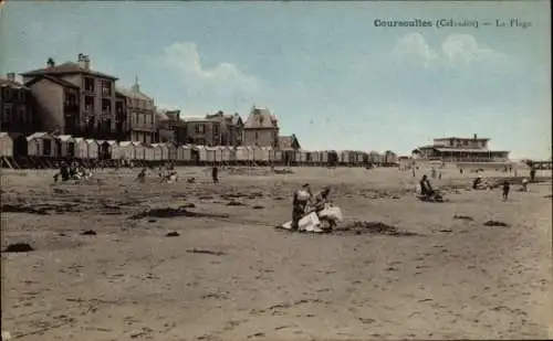 Ak Courseulles sur Mer Calvados, Strand