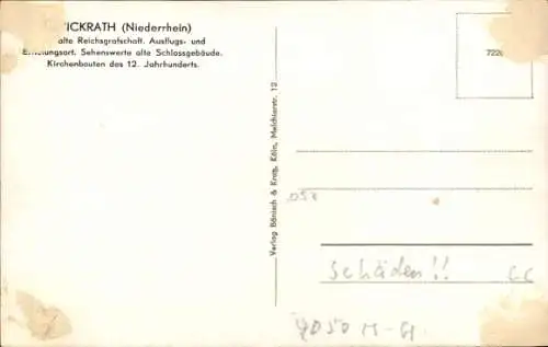 Ak Wickrath Mönchengladbach am Niederrhein, Panorama