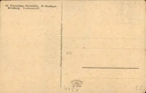 Ak Windberg Mönchengladbach am Niederrhein, St. Franziskus-Heilstätte, Winter