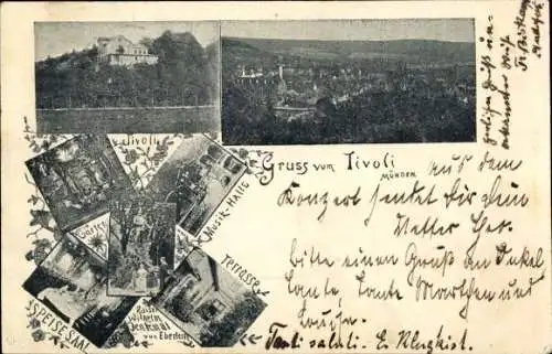 Ak Hann. Münden in Niedersachsen, Tivoli, Teilansichten, Panorama