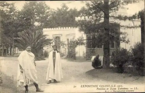 Ak Exposition Coloniale 1907, Pavillon, Types Tunisiens