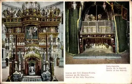 Ak Jerusalem Israel, Grabeskirche, Geburtsgrotte