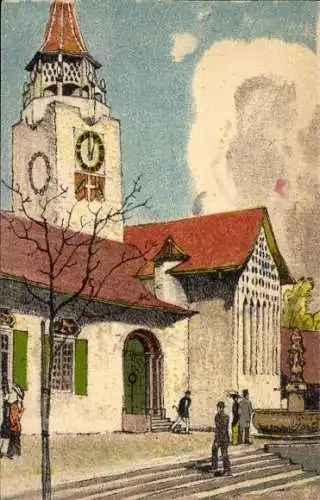 Künstler Ak Bern Stadt Schweiz, Landesausstellung 1914, Gebäude
