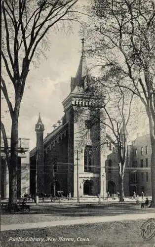Ak New Haven Connecticut USA, Öffentliche Bibliothek