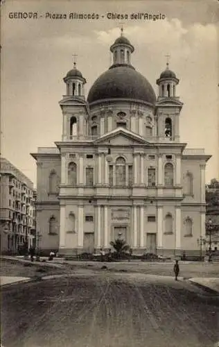 Ak Genova Genua Liguria, Piazza Alimonda, Chiesa dell'Angelo